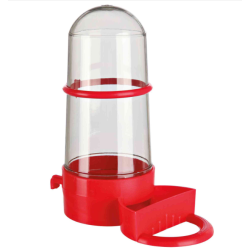 Comedero/Bebedero para Pájaros de Plástico con Percha