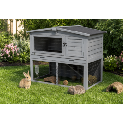 Conejera Exterior con Corral para Conejos y Pequeños Animales