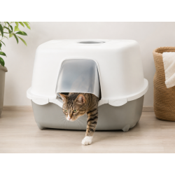 Arenero Cerrado para Gatos con Capota